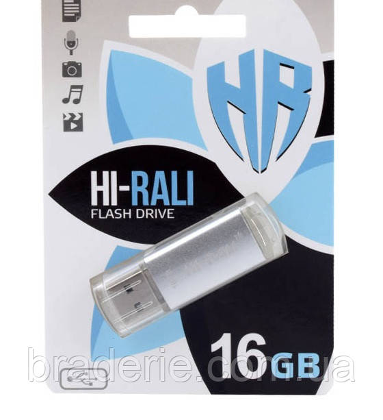 Флеш накопичувач USB 2.0 HI-RALI 16 Gb Метал