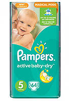 Подгузники Pampers Active Baby-Dry Размер 5 (Junior) 11-18 кг, 64 шт.