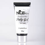 Poly Gel Nice for you, Crystal Clear прозрачный, 60 Г, фото 3