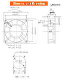 Вентилятор для зварювального апарату XNF 12038 220V AC (120x120x38 мм/21 Ват, 0.12 A), фото 2