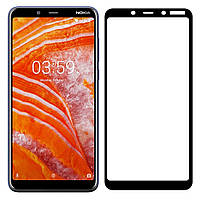 Защитное стекло для Nokia 3.1 Plus / TA-1104 Full Cover черный 0,3 мм в упаковке