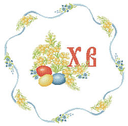 ХВВ-117. Схема для вишивки бісером Великодній рушник