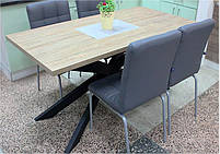 Стіл обідній Ікс 160 Лофт, вибір кольору каркаса та стільниці, стиль Loft, Метал-Дизайн, фото 8