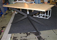 Стіл обідній Ікс 160 Лофт, вибір кольору каркаса та стільниці, стиль Loft, Метал-Дизайн, фото 2