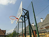 Баскетбольний щит 1800х1050 мм з оргскла завтовшки 10 мм із силовою антивібраційною металевою рамою, фото 4