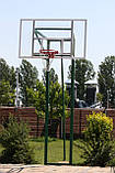 Баскетбольний щит 1800х1050 мм з оргскла завтовшки 10 мм із силовою антивібраційною металевою рамою, фото 5