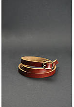 Браслет-стрічка в три обороти з пряжкою з натуральної шкіри