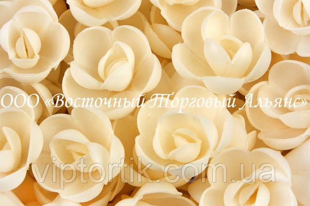 Вафельні квіти — Троянди Чайні великі — 1 шт., фото 1