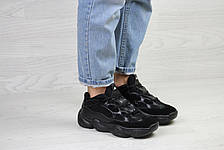 Модні жіночі кросівки Adidas Yeezy 500,чорні 36р, фото 2
