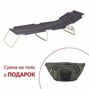 Розкладачка "Діагональ Шотландка" d22 мм (утеплена синтепоном)