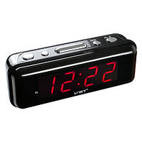 Электронные часы будильник настольные VST 738-1 с подсветкой цвет индикации красный