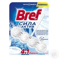 Блок туалетний Bref Сила актив Блискучий білий 50 г