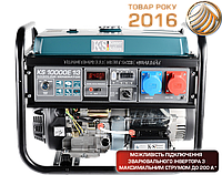 Генератор бензиновый комбинированный 1+3ф 8 кВт KS 10000E-1/3 с системой переключения фаз