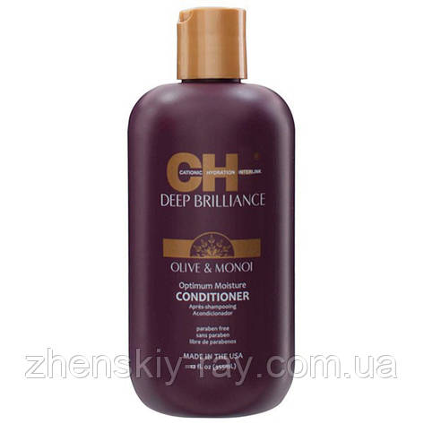 CHI Deep Brilliance Optimum Moisture Conditioner — Зволожувальний кондиціонер,355 мл, фото 2