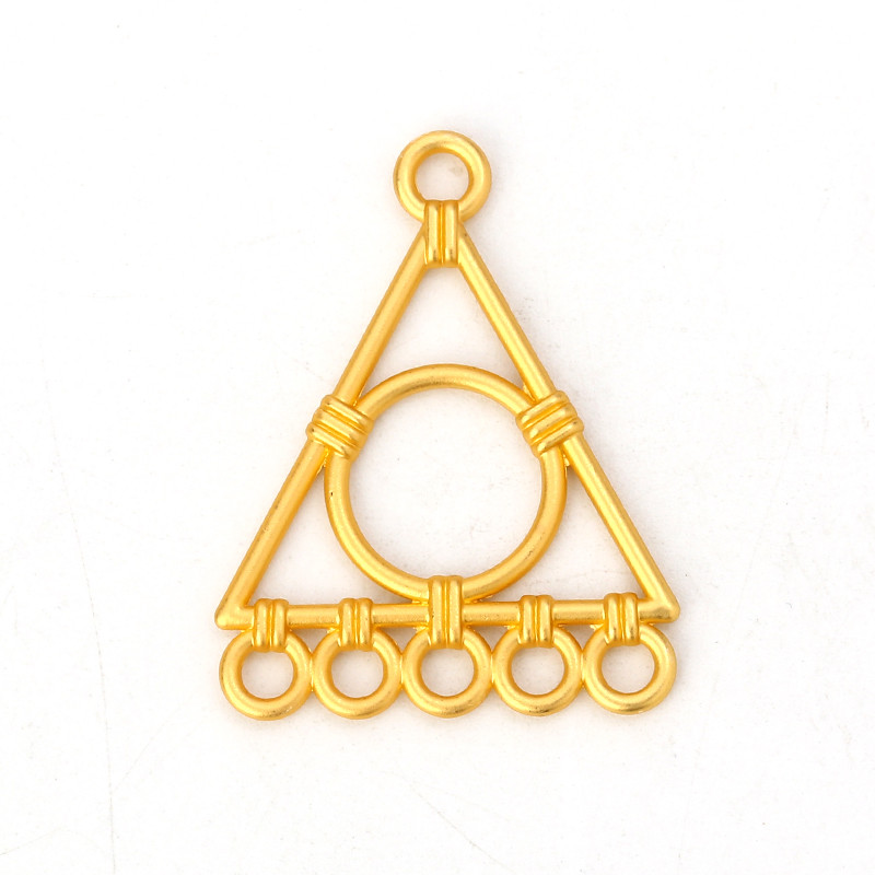 Конектор Трикутник, Люстра, Цинковий сплав, Фурнітура, Колір: матове золото, 33 мм x 26 мм