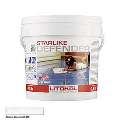 Litokol Starlike Defender С. 470 Екстра білий 2,5 кг двокомпонентна суміш для затирання швів DFNBAS02.5