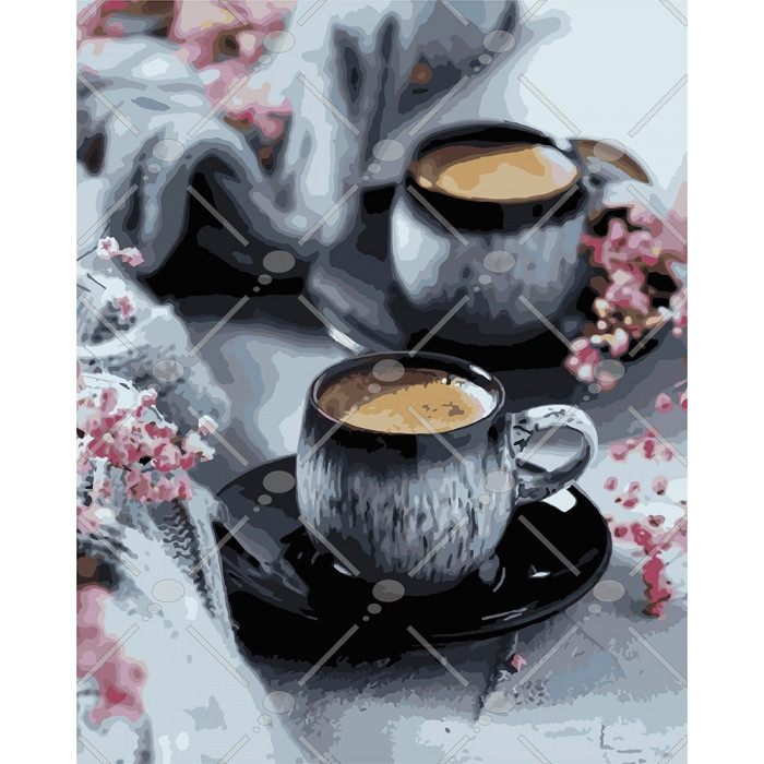 Малювання за номерами Кава на двох KH5548 Ідейка 40 х 50 см, фото 1