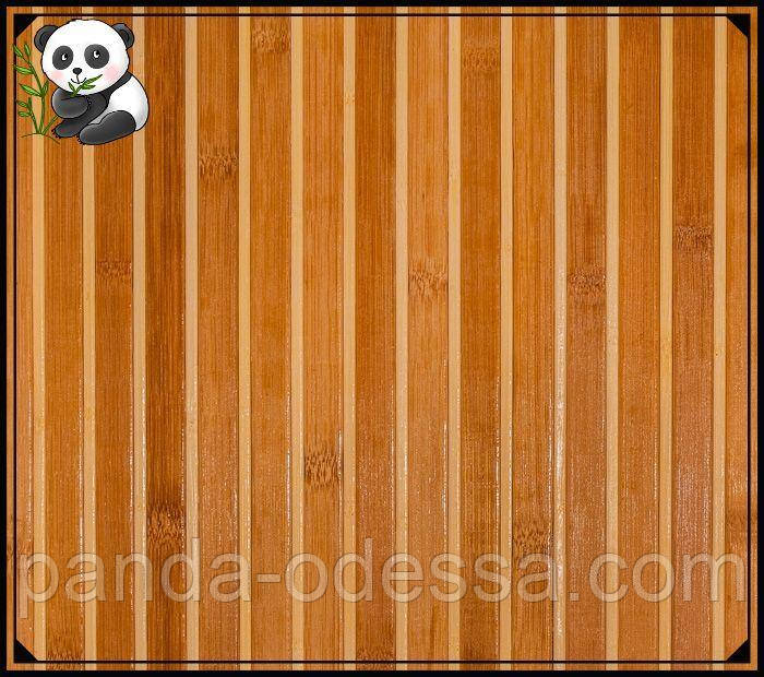 Бамбукові шпалери "Зебра коричнева 1+1", 1,5 м, ширина планки 17/5 мм / Бамбукові шпалери
