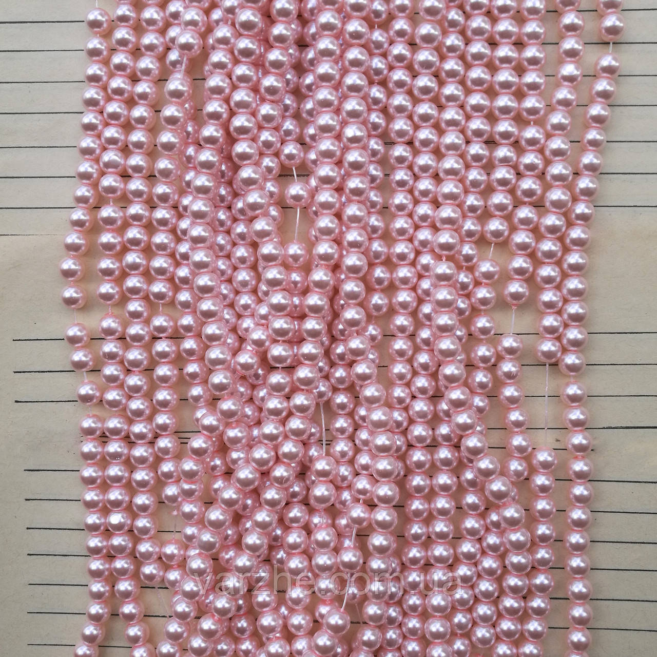 Керамічні намистини, світло рожеві 3 мм
