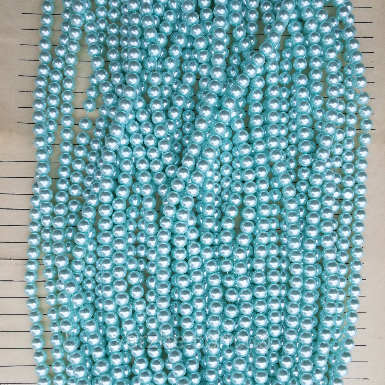 Керамічні намистини, блакитні 3 мм