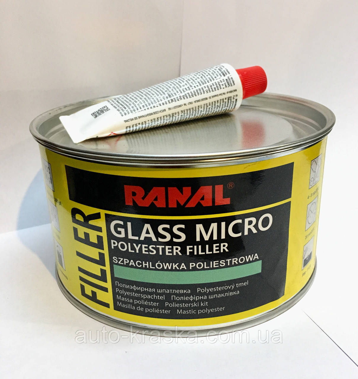 Шпаклівка RANAL зі скловолокном MICROFIBER 1.7 кг.