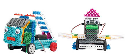 Конструктор на і/до LongYeah R722 4-в-1 (паровозик, машинка, лижник, робот), фото 2