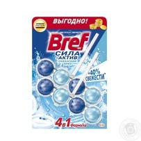 Засіб для чищення унітазу Bref Сила-Актив 4в1 Океанський бриз 2х50мл