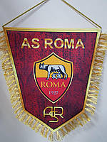 Вымпел тканевой с бахромой FC Roma