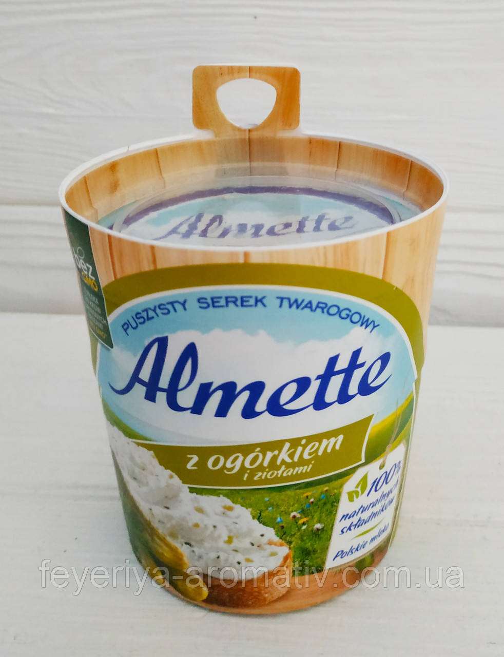 Сирний сирок з огірком і зеленню Almette 150гр (Польща)