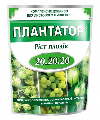 Добриво Плантатор Ріст плодів NPK 20-20-20, 1 кг, Кіссон