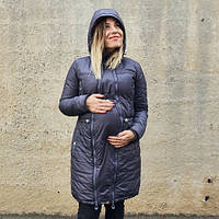 Зимова куртка для вагітних 2 в 1-бузкова (тільки Розмір XS)