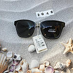 Сонцезахисні окуляри Aras Polarized чорні лінзи з білими дужками, фото 4