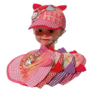 Кепка дитяча для дівчаток "Hello Kitty" 48-50 р. бавовна Оптом 7865