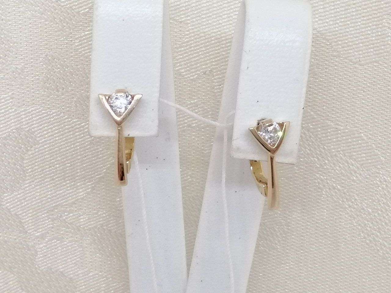 Золоті сережки з фіанітами. 3531927