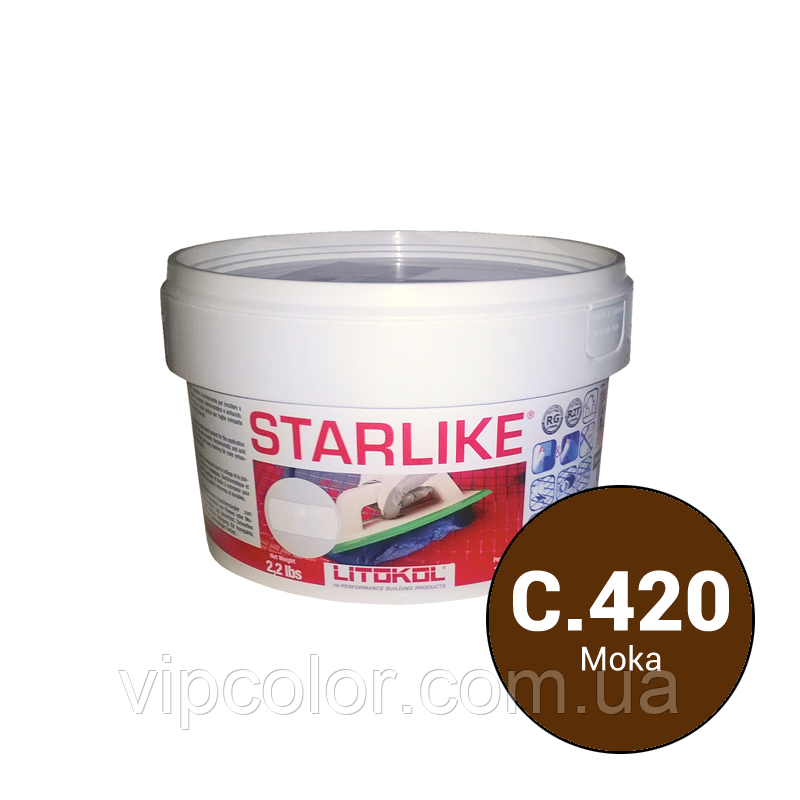 Litokol Starlike Classic Collection С. 420 Мока 1 кг затирка для швів STRMOK00001