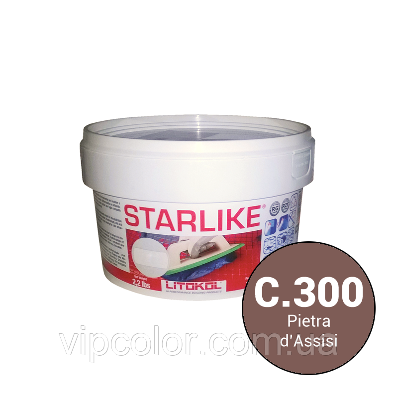 Litokol Starlike базові кольори С. 300 Асизу 1 кг епоксидна затирка для фуги STRASS0001