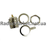 Роз'єм (гніздо) UHF монтажний, латунь, фото 3