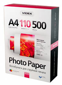 Videx Фотопапір MKA4 110/500 матова 500 аркушів