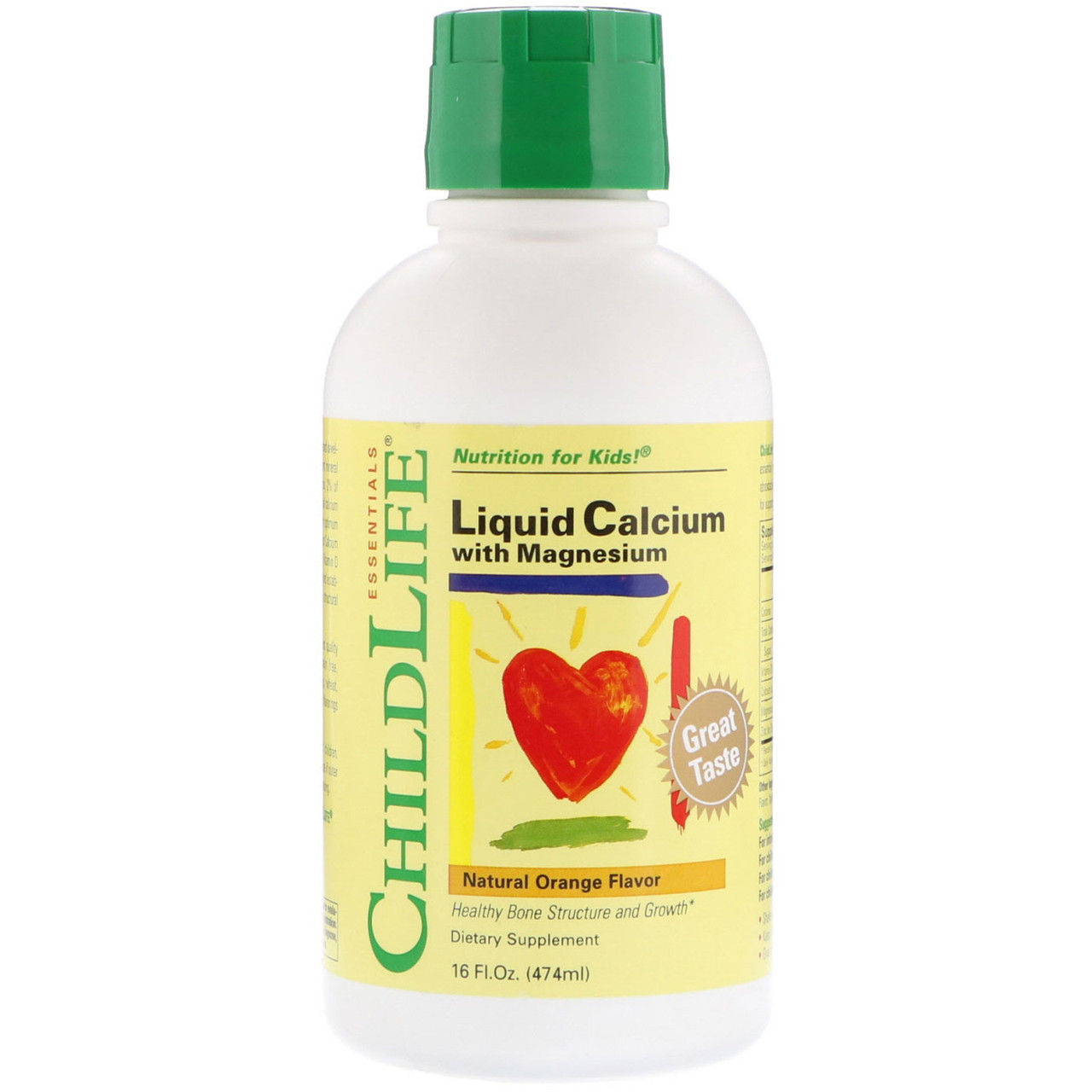 Кальцій-магній-цинк Д3 дитячий рідкий, Childlife Liquid Calcium, 474мл