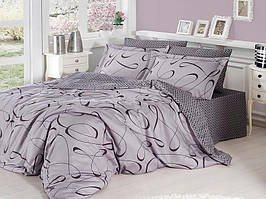 Постільна білизна бязь GOLD євро розміру - Петля сіра