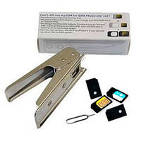 Різак обрізувач SIM (стандарт) - nanoSIM (маленька карта для смартфона) cutter мікро карт перехідник СІМ шпилька скріпка скоба ada