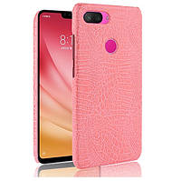 Чохол накладка Croco Style для Xiaomi Mi 8 Lite Рожевий