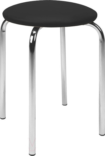 Табурет Chico (Чіко) chrome шкірзам V-4 (чорний), фото 1