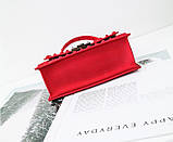 Сумка жіноча із заклепками, розмір S (золотаво-рожева), фото 10