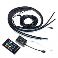 Універсальна автомобільна підсвічування з пультом управління led flash light 4943 120 х 90 см