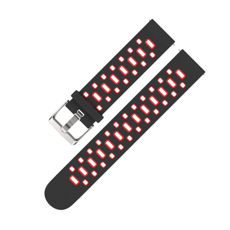 Amazfit Bip / GTS Ремешок для смарт часов, Black with red, ширина - 20 мм.