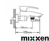 Змішувач для ванни Mixxen Tornado 009, фото 2
