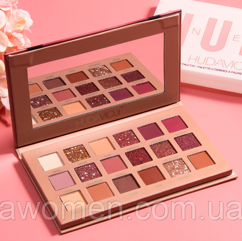 Набір тіней HUDAVIOJI NUDE EYESHADOW PALETTE (18 кольорів) Люкс
