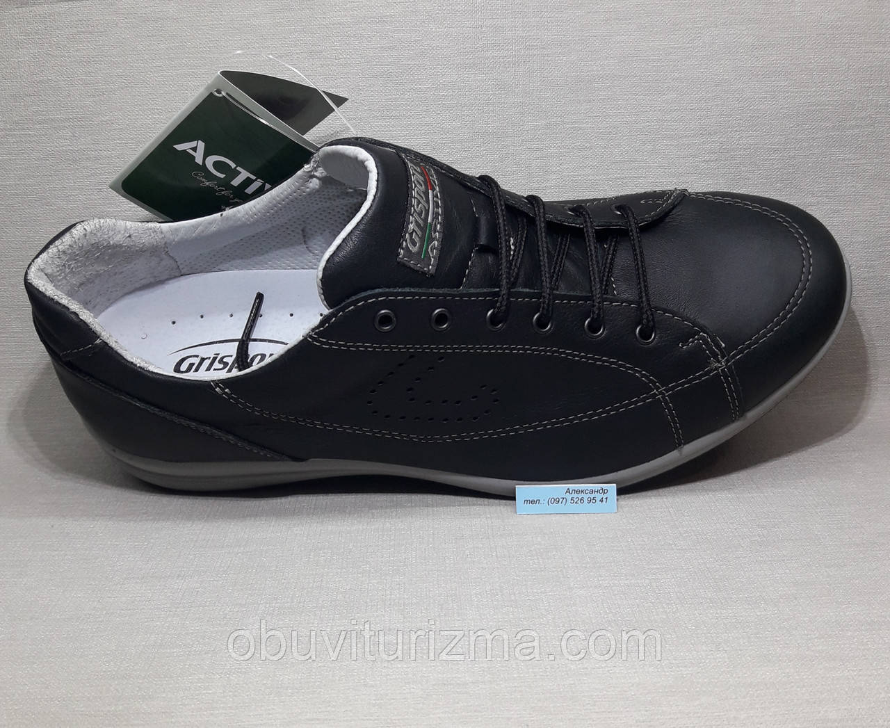 Мокасини Griport Італія 41605 чорні (41), фото 1