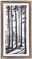 Набор для вышивания крестом ТМ Permin "Деревья. Графика. (Grey/black trees)" 70-5130